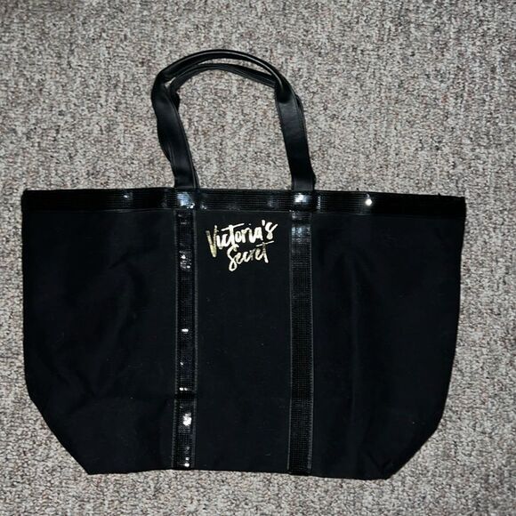 VS Large black w/sequins “Zippered” tote bag - Picture 1 of 8